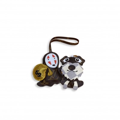 LOUIS VUITTON SCHNAUZER HAYAO MIYAZAKI RICH FACELESS MAN KEYCHAIN 300697